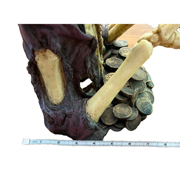 RARE '97 Skulpture by David Wang Skeleton Pirate Booty Treasure Zombie Halloween - Picture 13 of 15